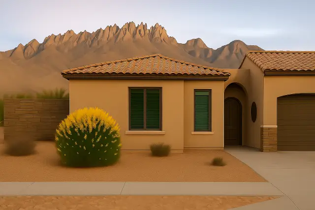 Spanish Broom in front of Southwest Home Spanish Broom Plant