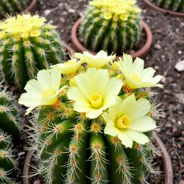 floweringgoldenbarrelcactusphoto2 Guzmans Garden Centers Golden Barrel Cactus Plants