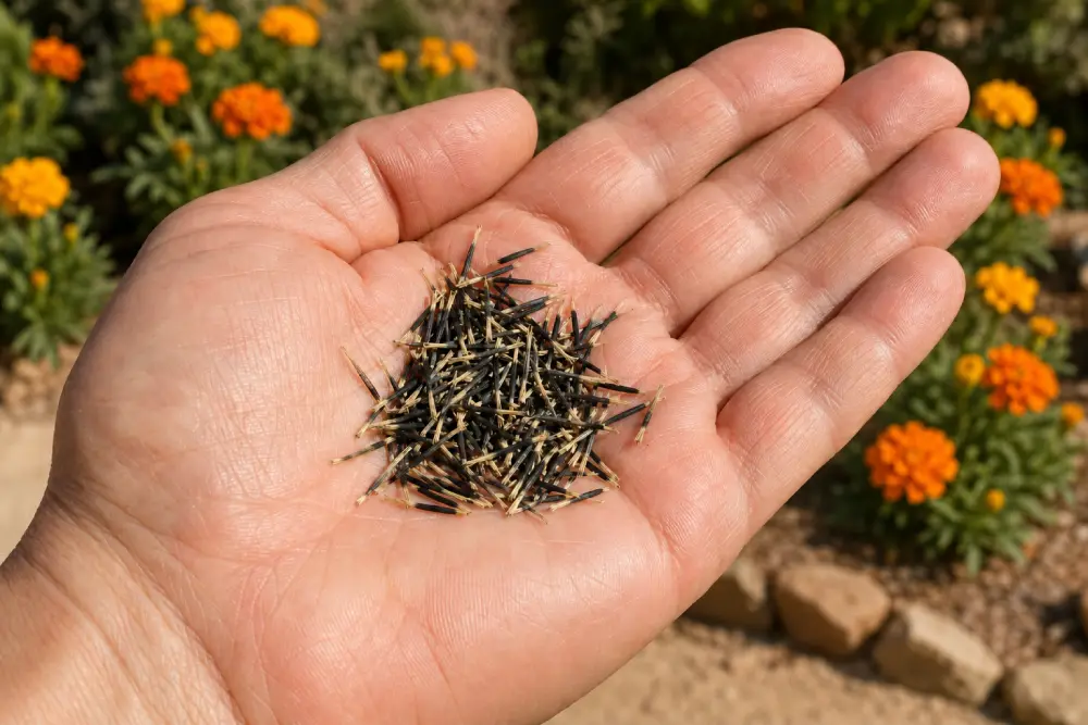 Collect Marigold flower seeds How to collect flower seeds for next year