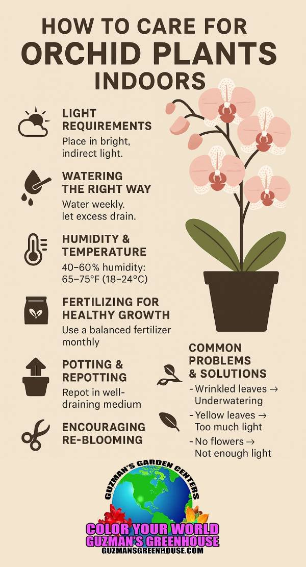 How to Care for Orchids Infographic Infographic of Orchid Care