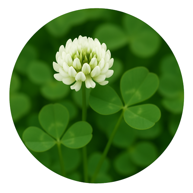 White Dutch Clover Flower White Dutch Clover Lawn