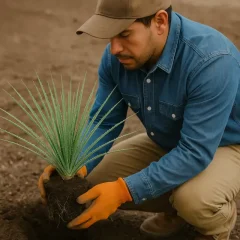 Planting the Sotol Plant