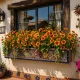 Gaillardia blanket flower in a window box
