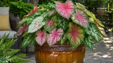 Caladiums in the Southwest.