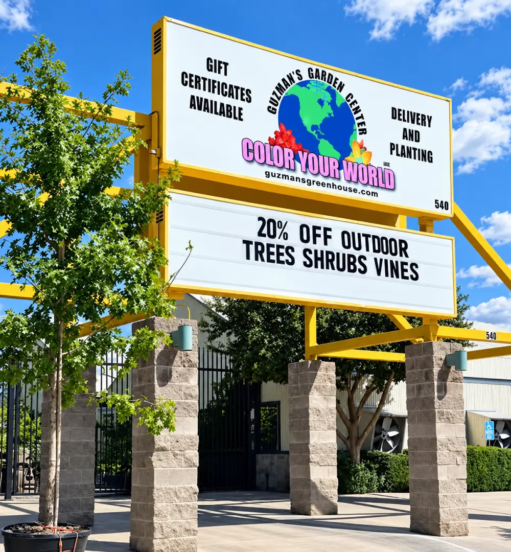 20 % off sale at Guzman's Garden Centers. 20 % off sale at Guzman's Garden Centers.